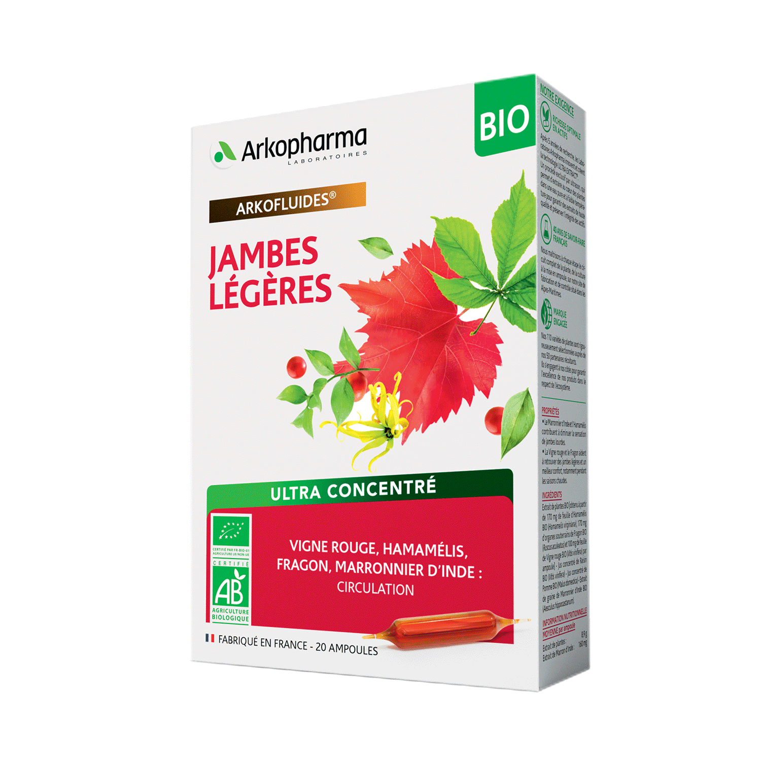 Arkofluides Jambes Légères Bio