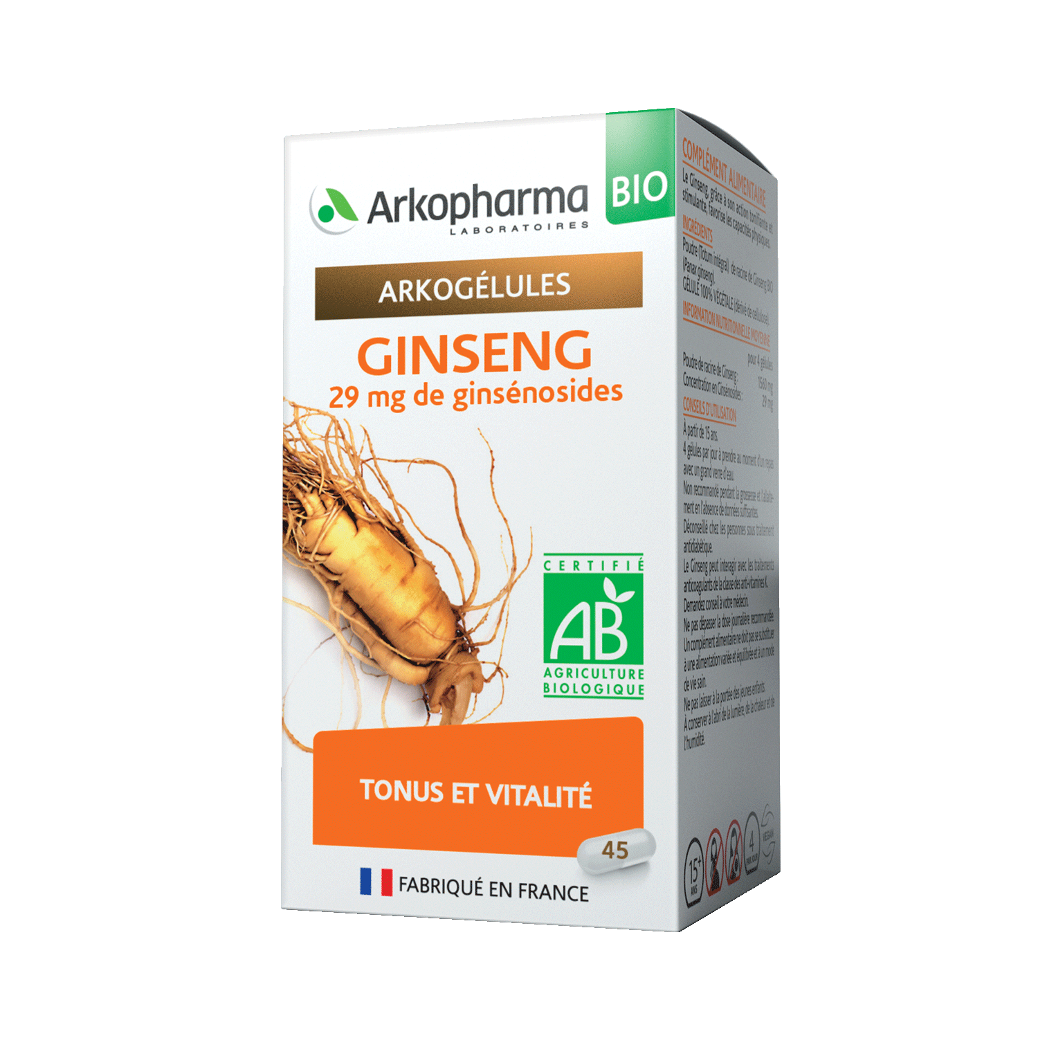 Arkogélules BIO Ginseng 