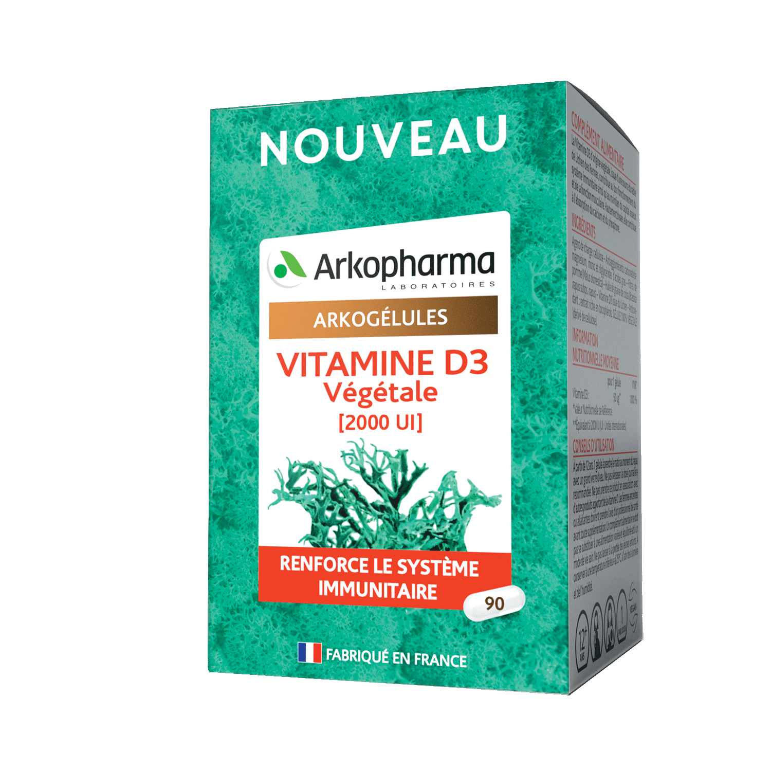 Arkogélules® Vitamine D3 Végétale 90