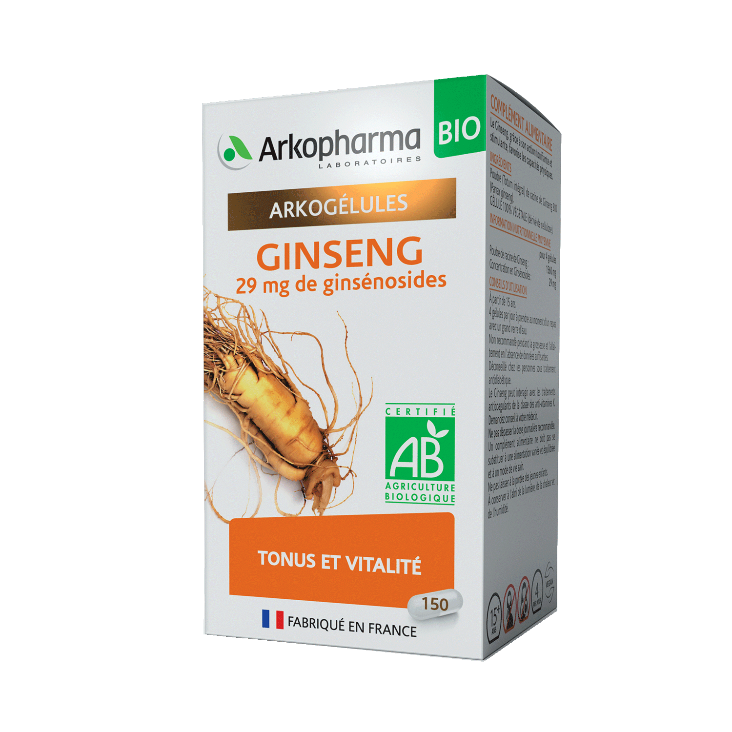 Arkogélules BIO Ginseng 150